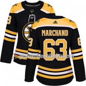 Boston Bruins Brad Marchand 63 Adidas 2017-2018 Zwart Authentic Shirt - Dames